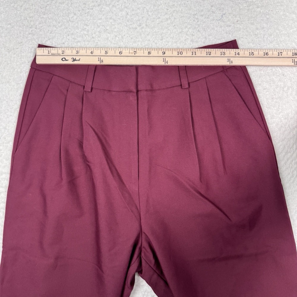 Commence Wide Leg Dress Pants Women's M‎ Minimalist Business Burgundy 28x31 - Picture 4 of 10